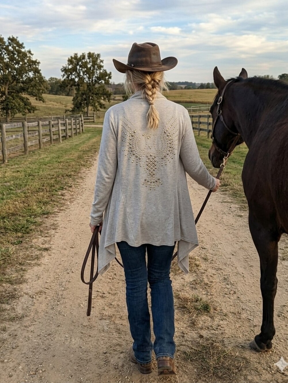 Wrangler Waterfall Studded Cardigan Small